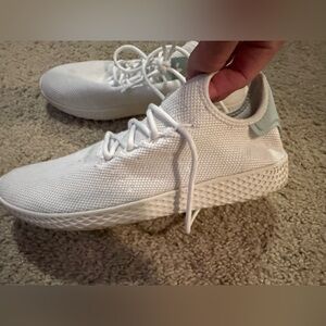 Adidas X Pharrell Williams White Hu Knit Sneakers Mens 9.5